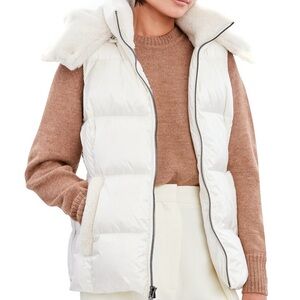 Women's White Puffer Vest